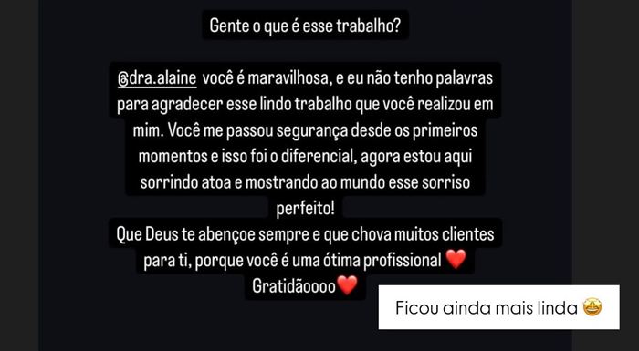 Depoimento de paciente