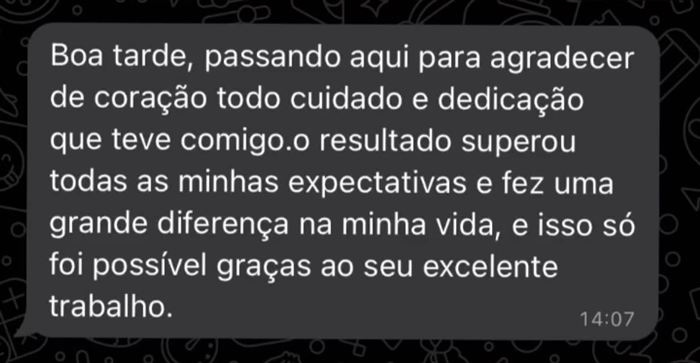 Depoimento de paciente